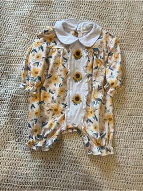 Boutique Sunflower Bubble Romper | 12-18 Months | Buttery Soft